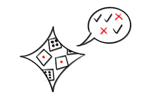 a model with two bad rolls inside giving inconsistent results